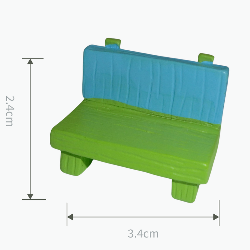 微縮公園｜午後木長椅