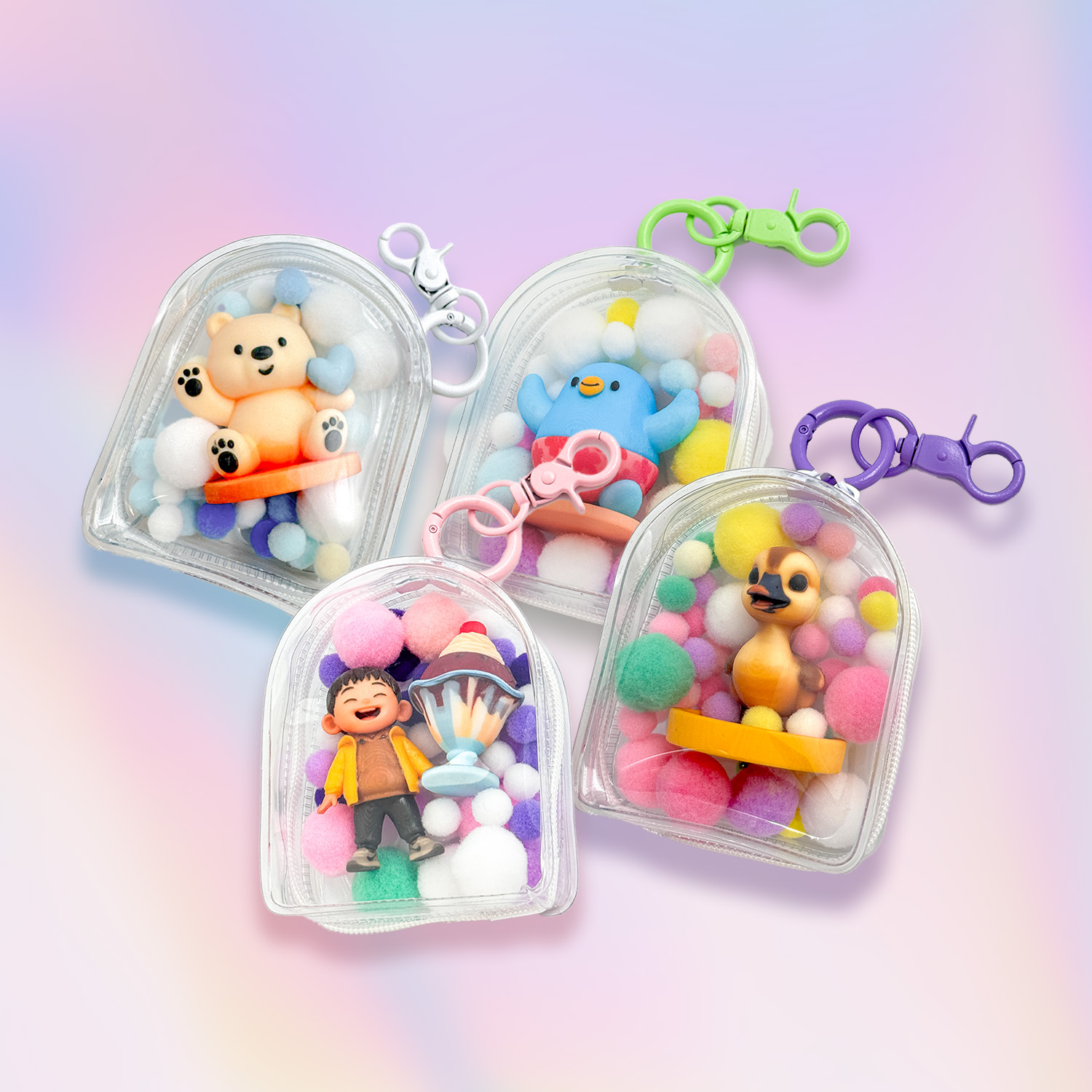 質感透明帳篷娃包(附扣環)