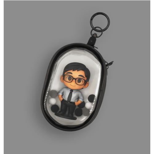 360 view 黑色透視娃包