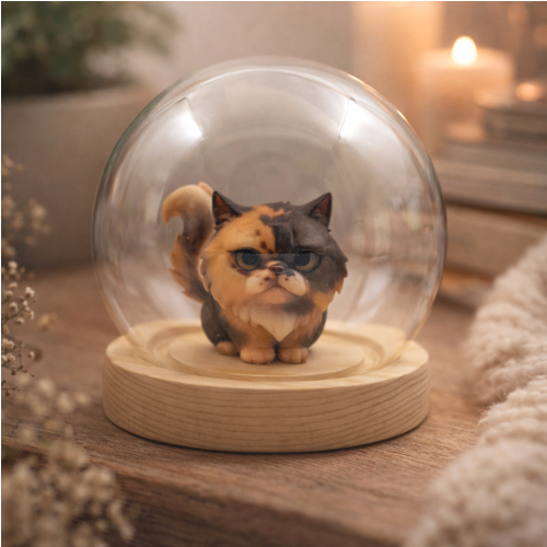 玻璃球木底展示台