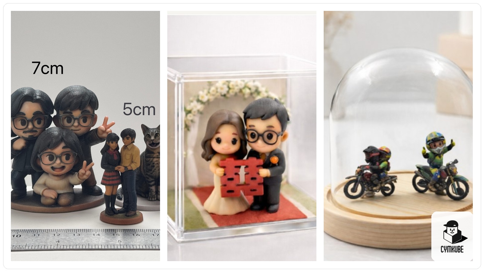 5cm、7cm 客製公仔怎麼選？透明方盒、玻璃罩配件搭配一次看